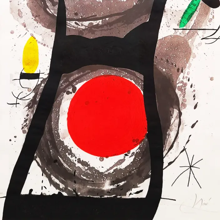 Хуан Миро — Поклонник солнца (офорт и акватинта)