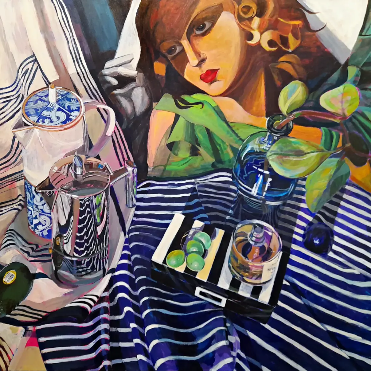 Элиза Кодзумо — Натюрморт с Лемпицкой, 2025 (холст, акрил)