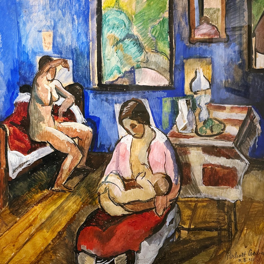 Вильмос Перпротт-Чаба — Интерьер (бумага, смешанная техника)