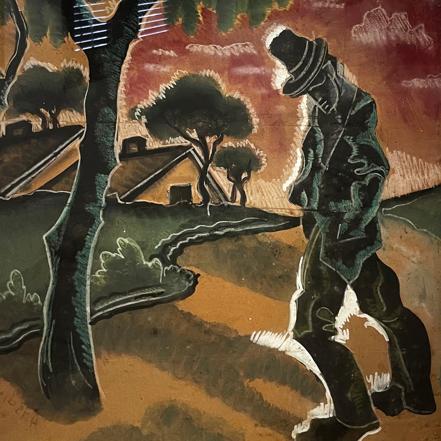 Хуго Шайбер — Крестьянин (бумага, смешанная техника)