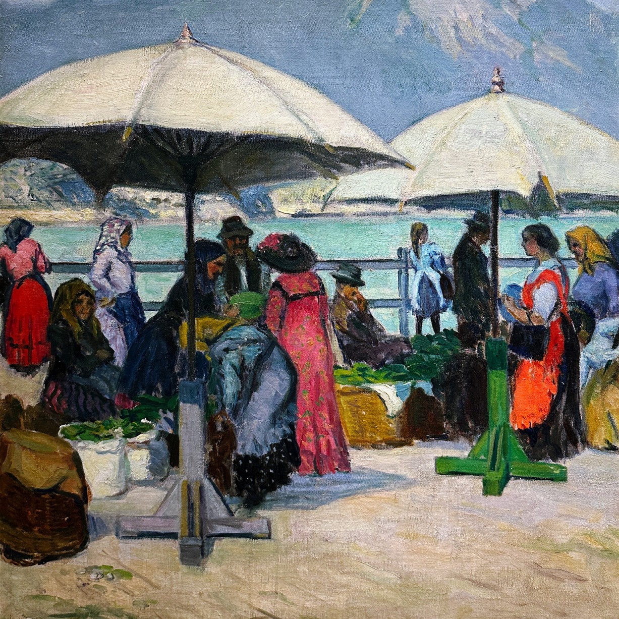 Янош Васари — Рынок Васар, 1934 (картон, масло)