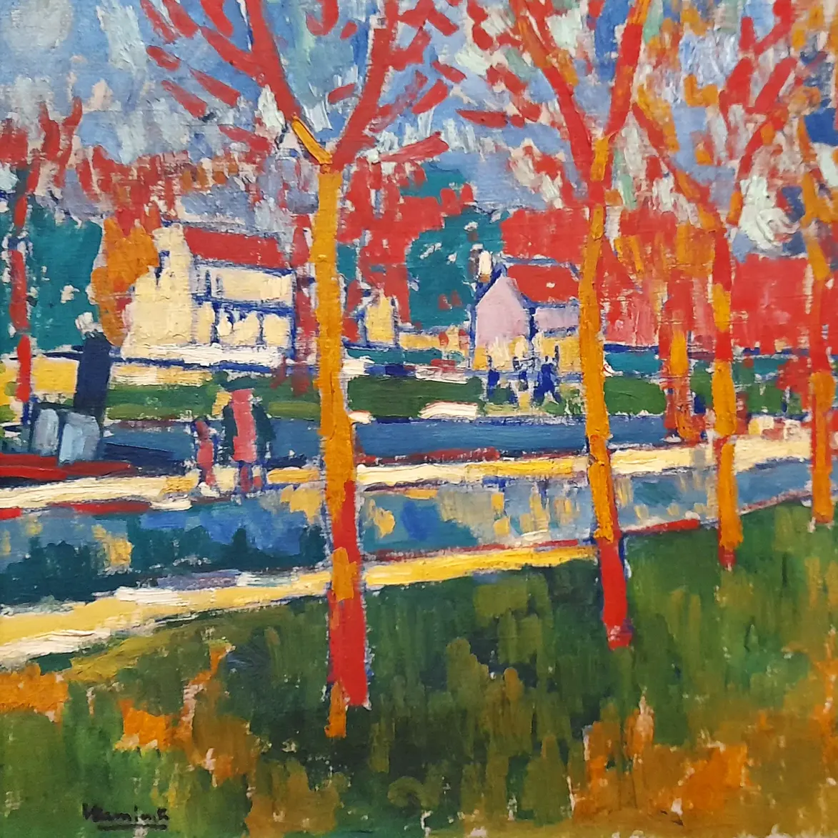 Морис де Вламинк — Шлюзы в Буживале, 1906 )холст, масло)