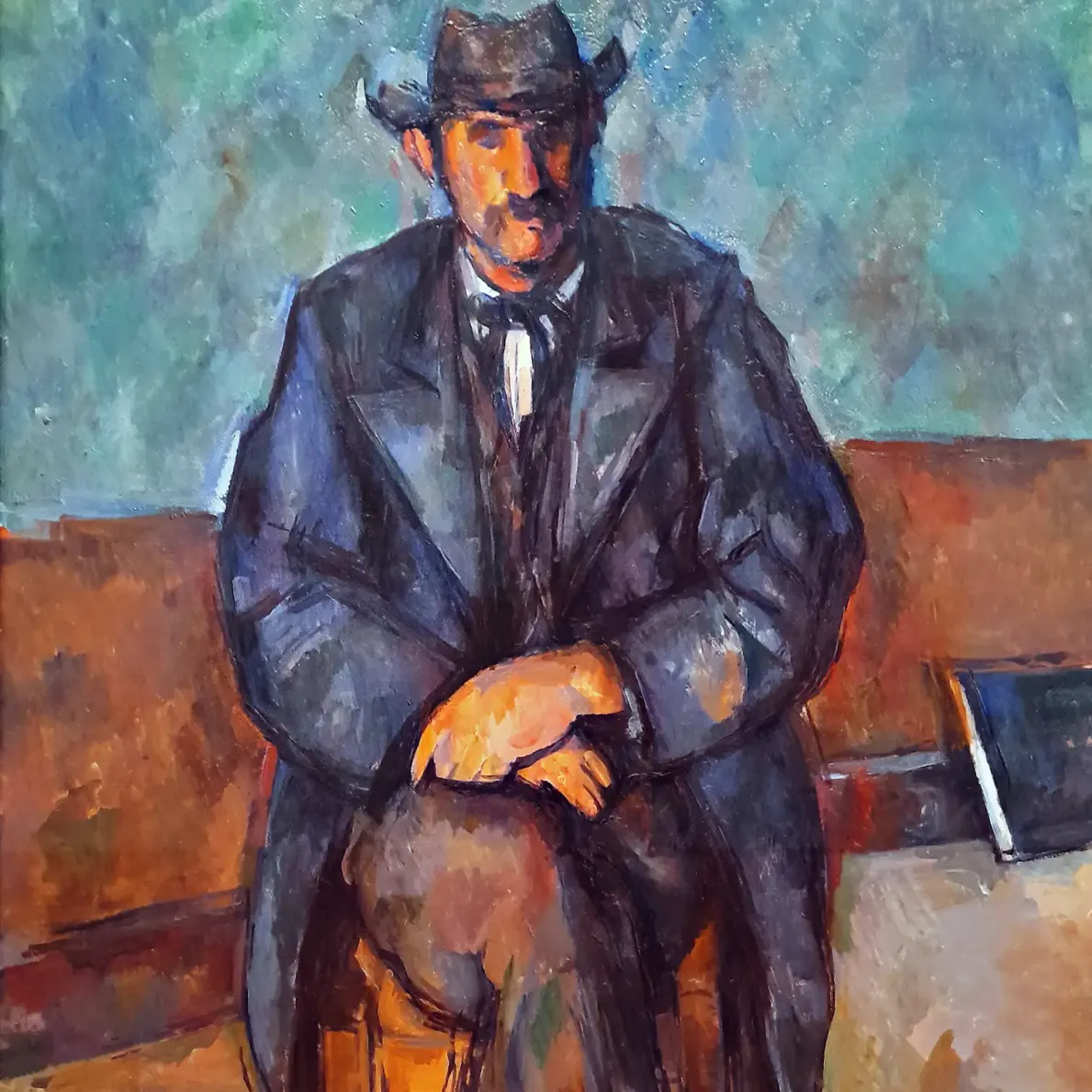 Поль Сезанн — Портрет крестьянина, 1904-1906 (холст, масло)