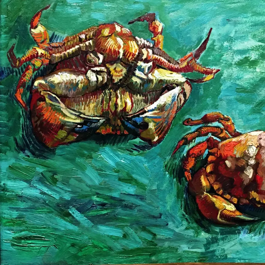 Винсент ван Гог — Два краба, 1889 (холст, масло)