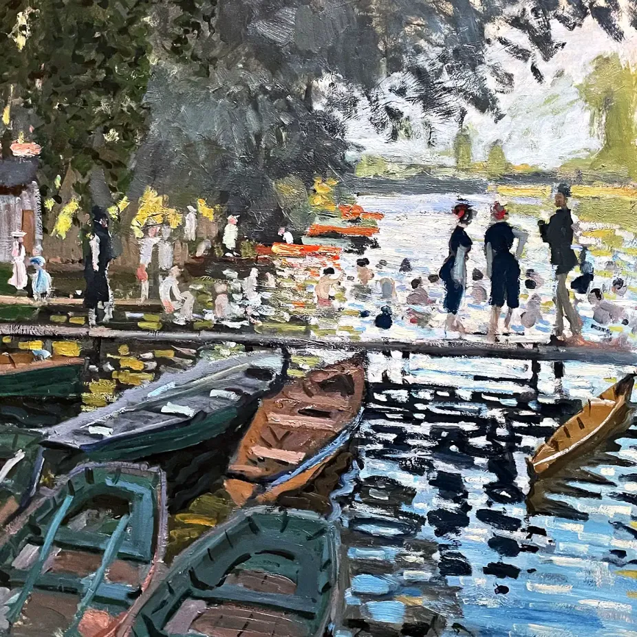 Клод Моне — Купальщики в Ла Греньюйер, 1869 (холст, масло)