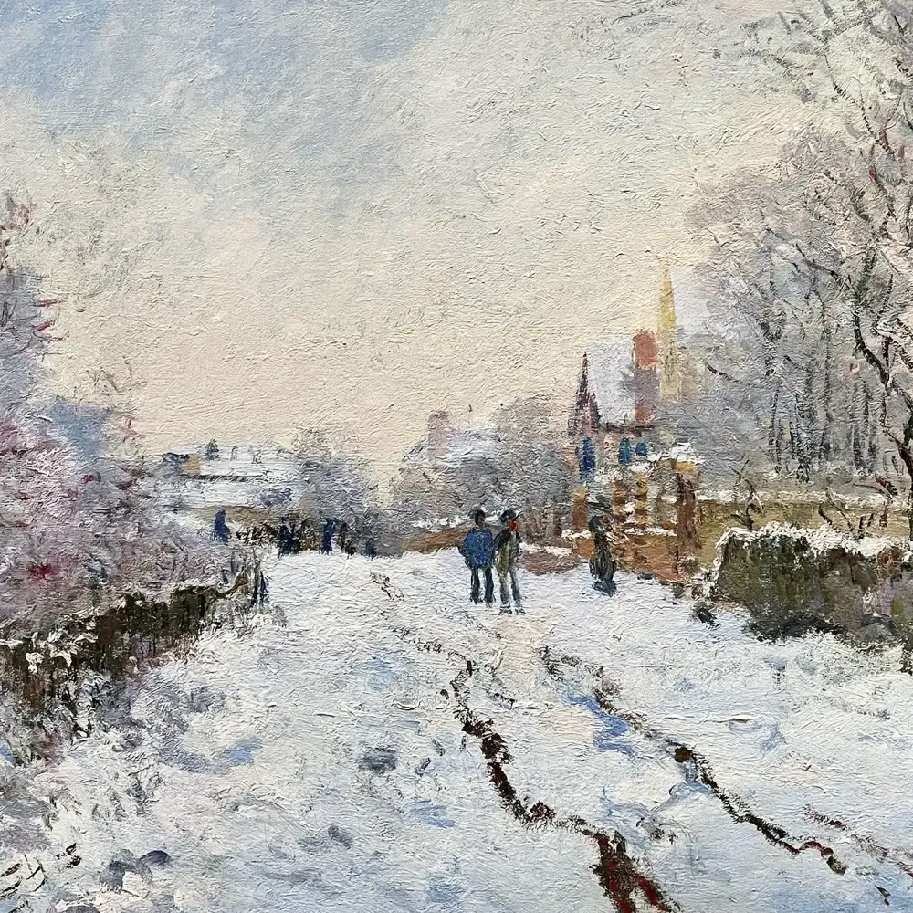 Клод Моне — Снежный пейзаж в Аржантёе, 1875 (холст, масло)