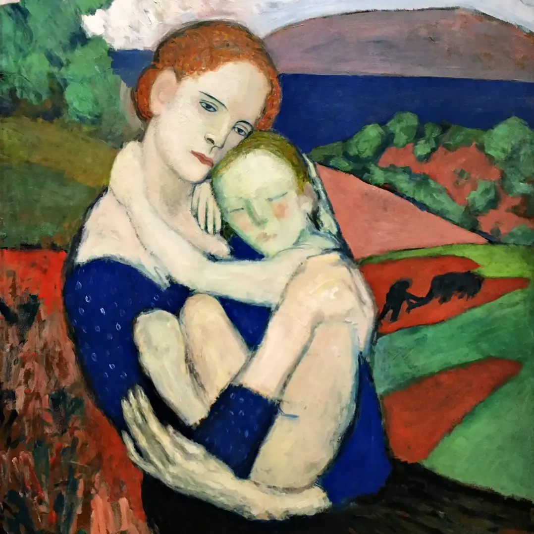 Пабло Пикассо — Материнство, 1901 (масло6 дерево)