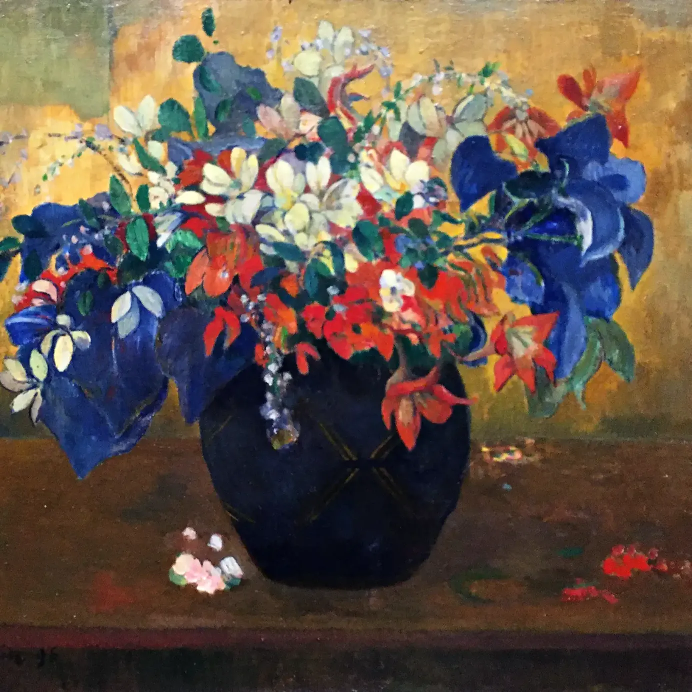 Поль Гоген — Ваза с цветами, 1896 (холст, масло)