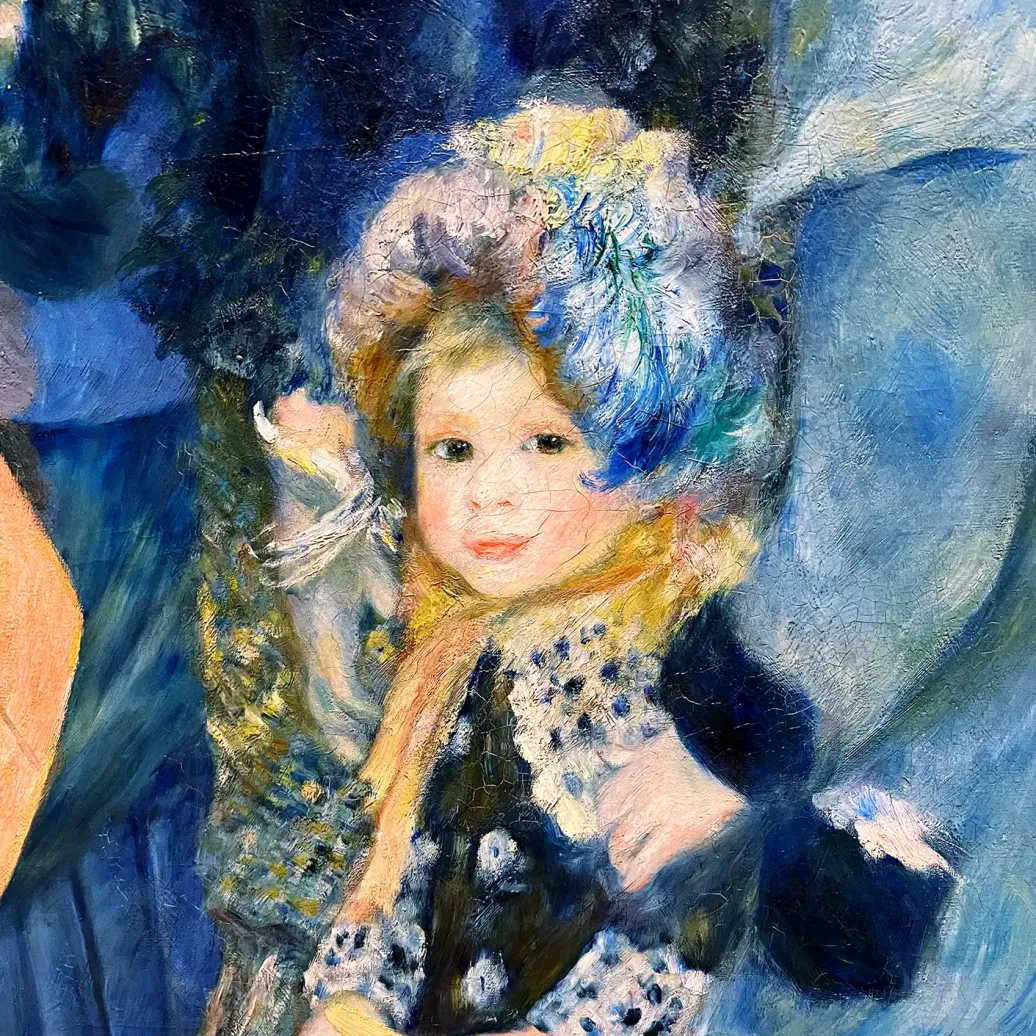 Пьер-Огюст Ренуар — Зонтики, фрагмент 1, 1881 (холст, масло)