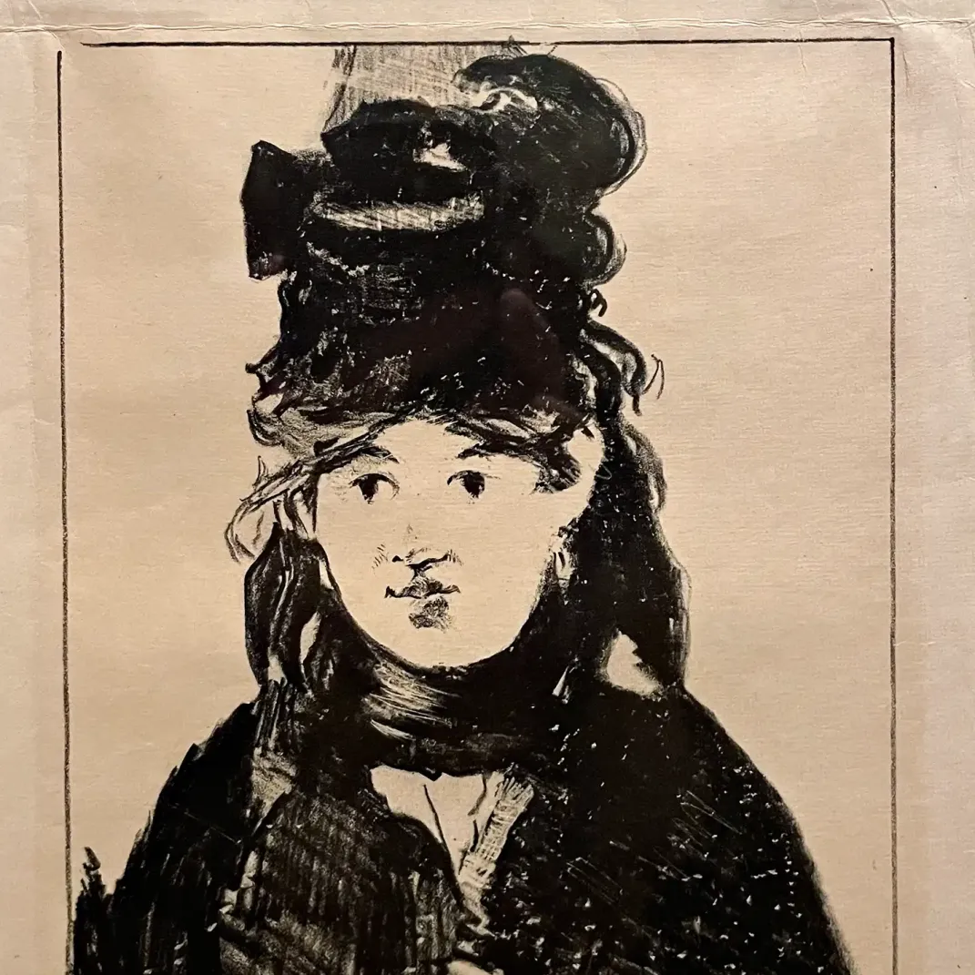 Эдуар Мане — Берта Моризо, 1872 (Литография на бумаге)