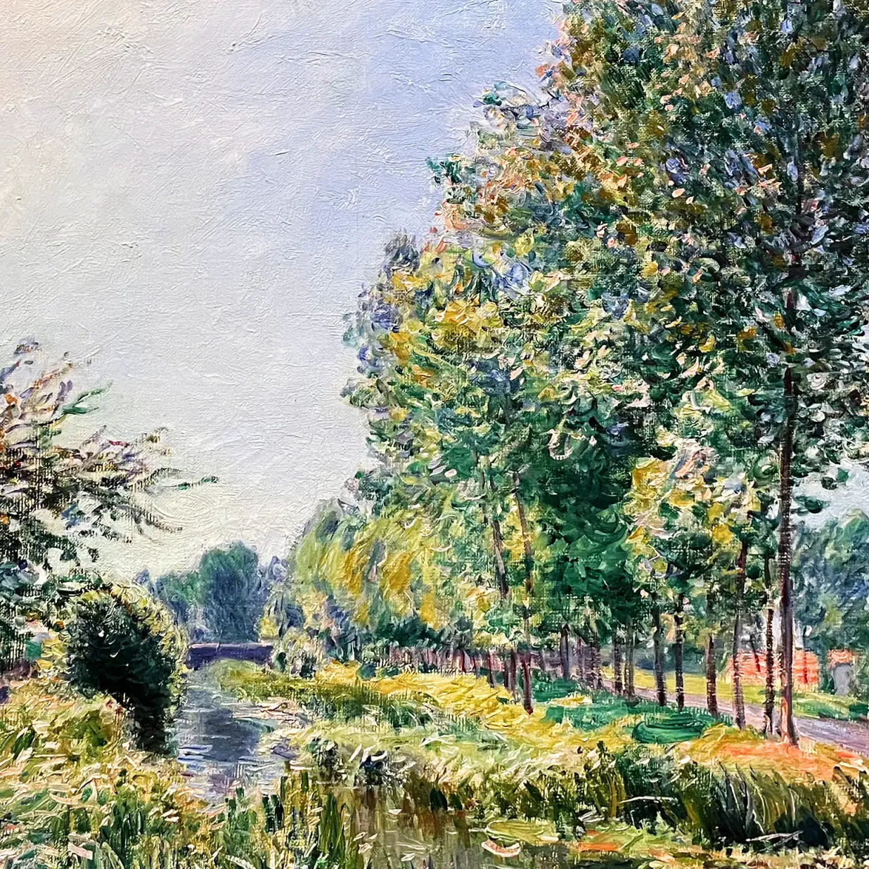 Альфред Сислей — Берега Орванны,  утренний эффект, 1890 (холст, масло)