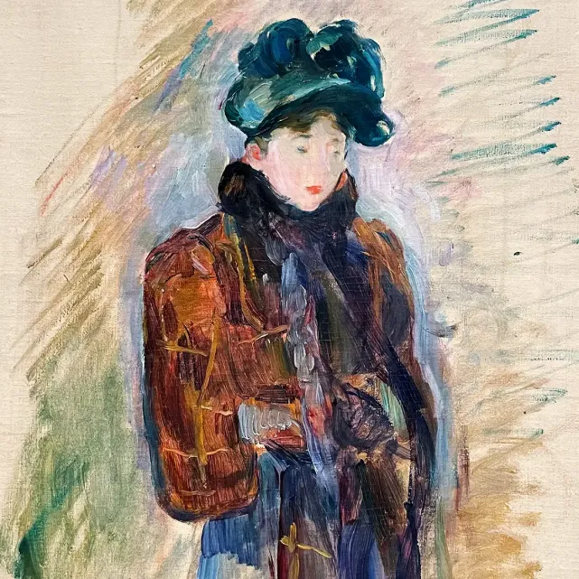 Берта Моризо — Молодая девушка в пелерине, 1874–1884 (холст, масло)