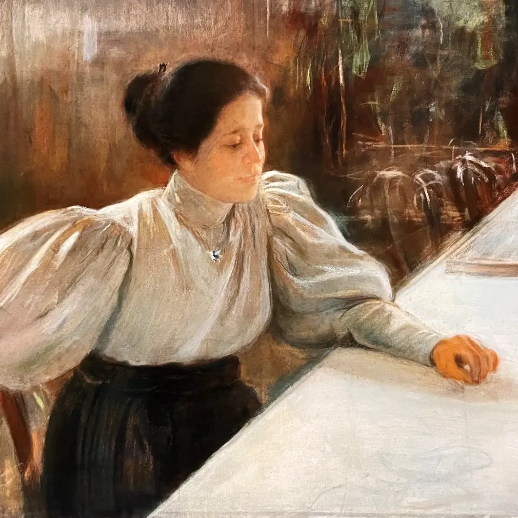 Валентин Серов — Портрет Людмилы Анатольевны Мамонтовой, 1894 (пастель на холсте)