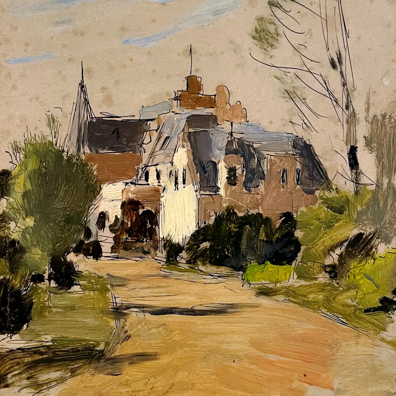 Исаак Левитан — Этюд, 1880-1900 (холст, масло, наклеенный на доску)