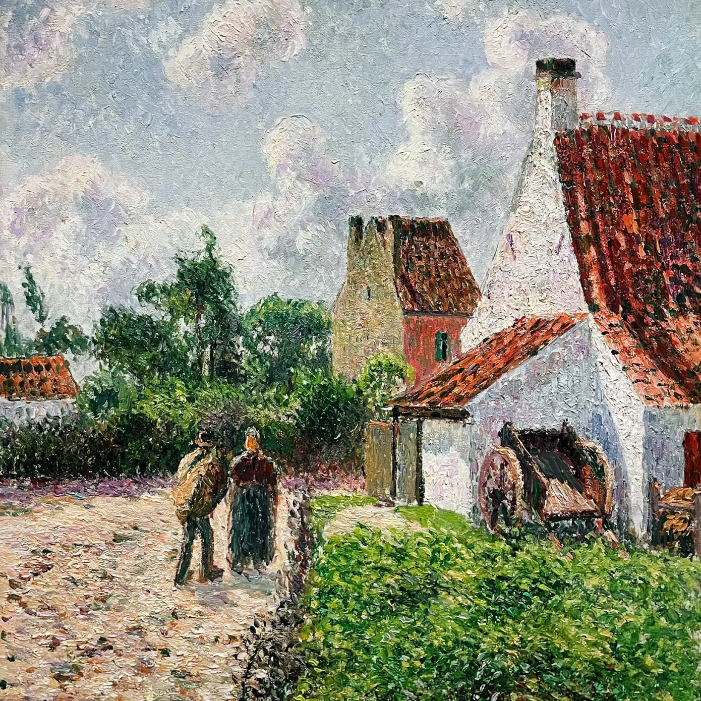 Камиль Писсарро — Розовый дом, Кнокке, 1894 (холст, масло)