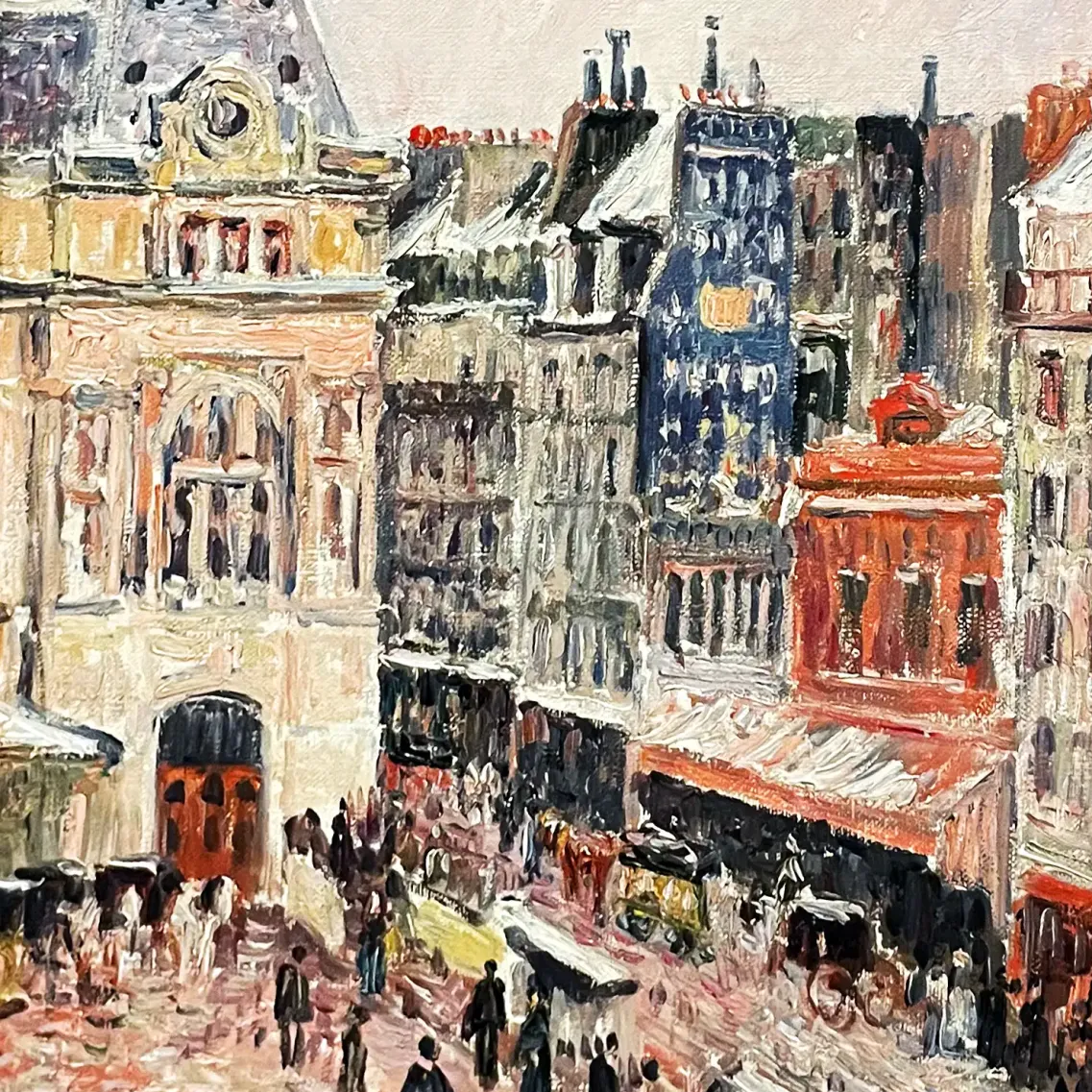 Камиль Писсарро — Улица Амстердам и вокзал Сен-Лазар, 1897 (холст, масло)