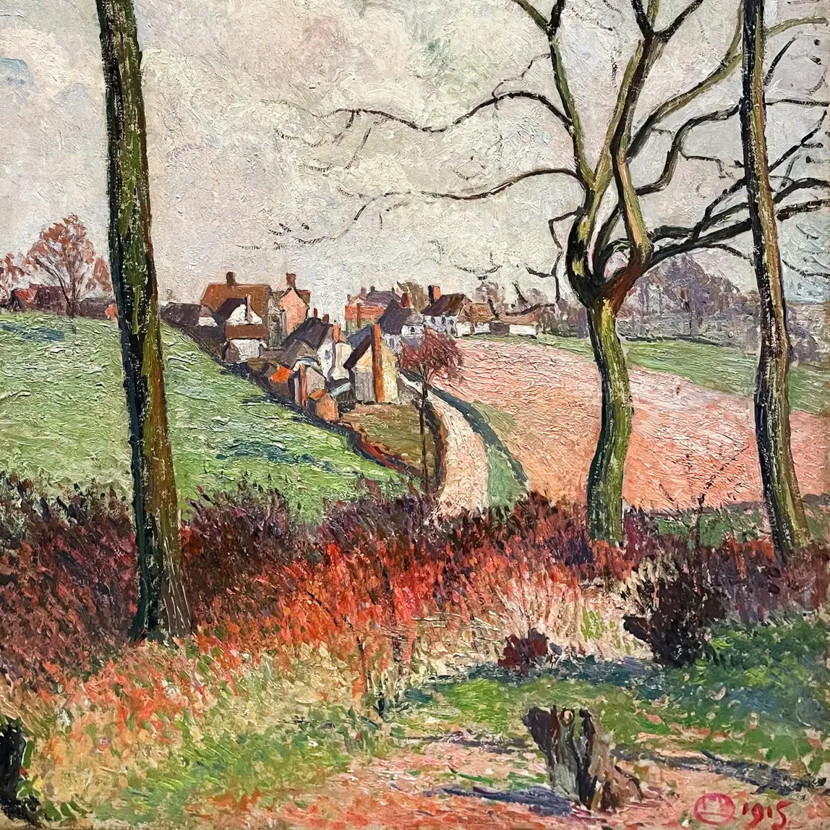 Люсьен Писсарро — Холм Датон из леса Тилти, 1915 (холст, масло)