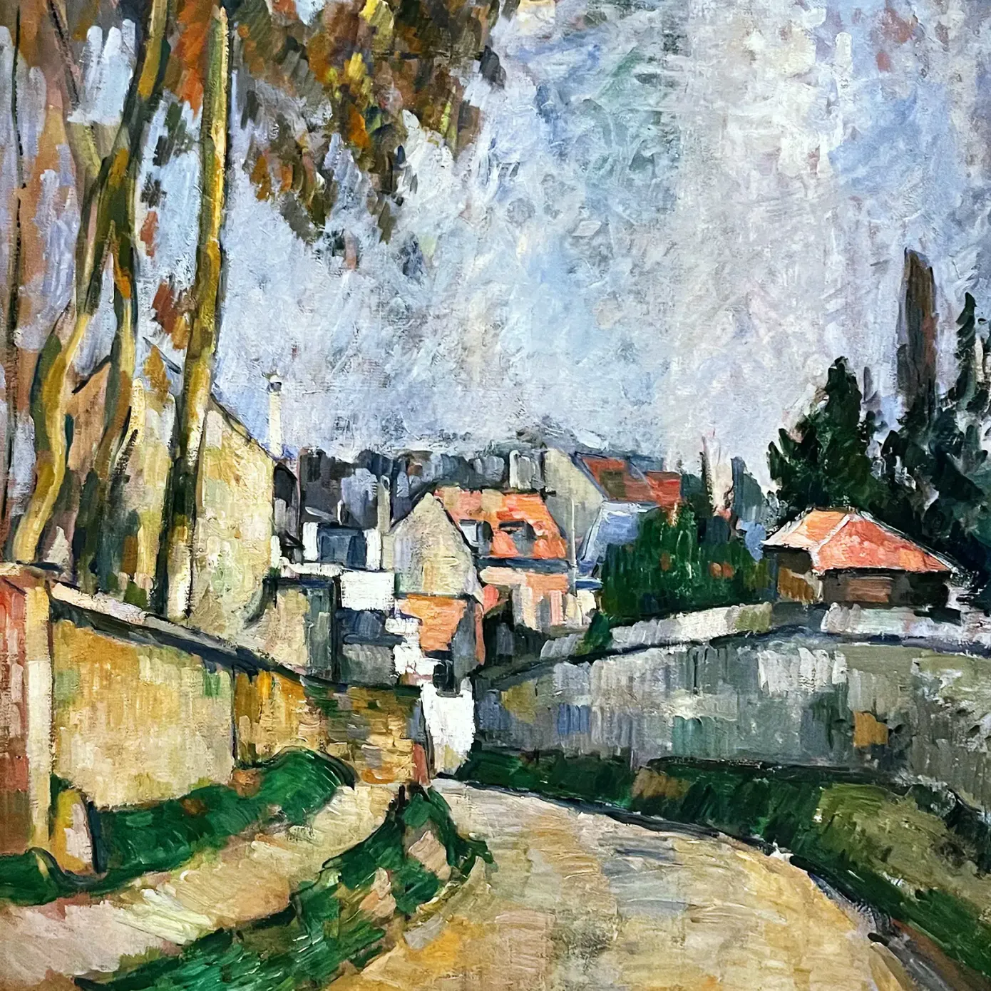 Поль Сезанн — Дома у дороги, 1881 (холст, масло)