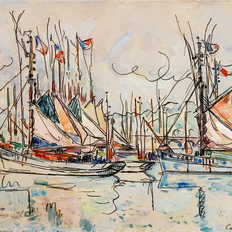 Поль Синьяк — Конкарно, 1932 (акварель, карандаш, гуашь, бумага)