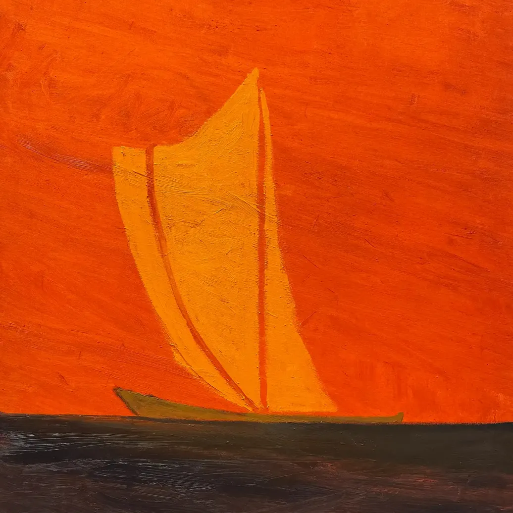 Геннадий Устюгов -- Закат солнца, вечер, 1995 (холст, масло)