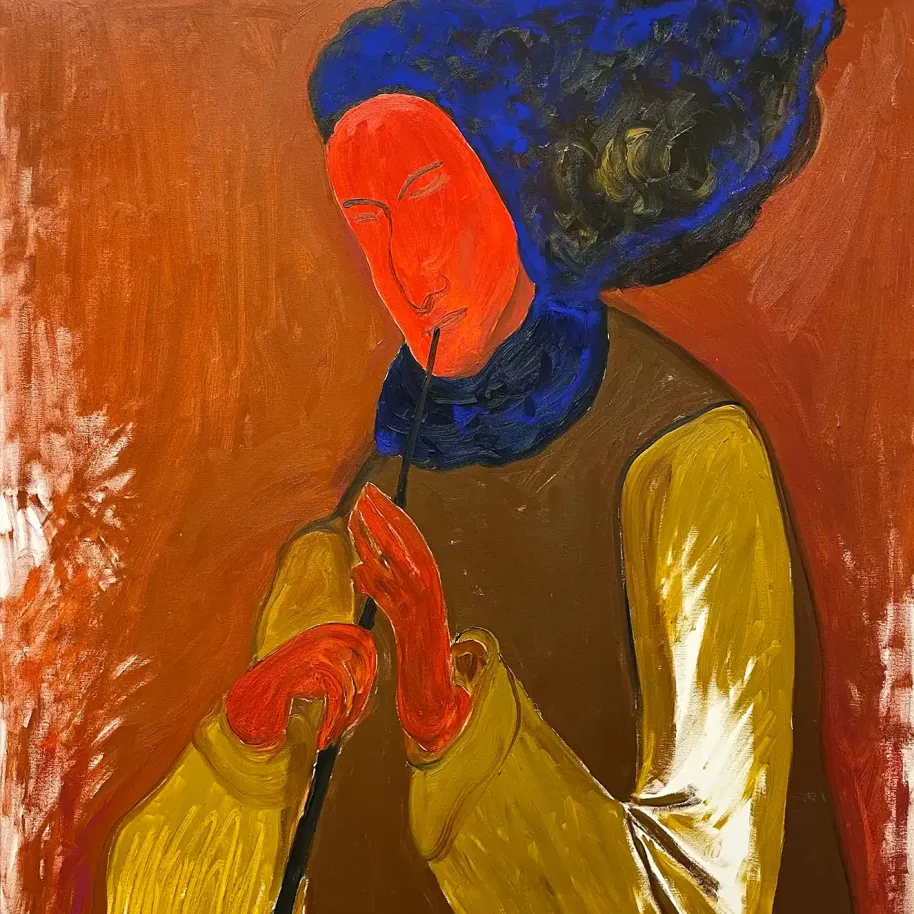 Геннадий Устюгов -- Музыкант, 1960 (холст, масло)