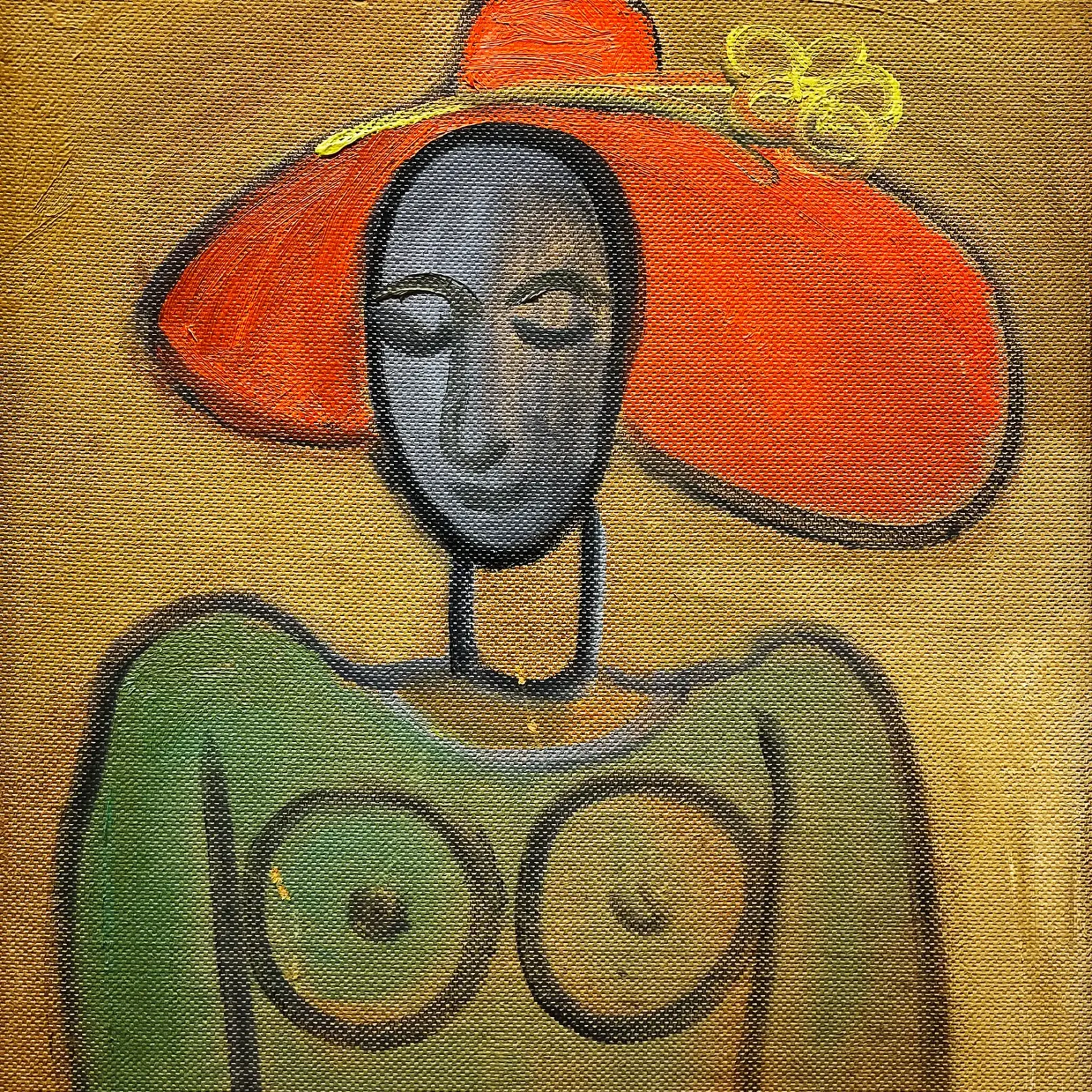 Геннадий Устюгов -- Портрет негритянки, 1995 (холст, масло)