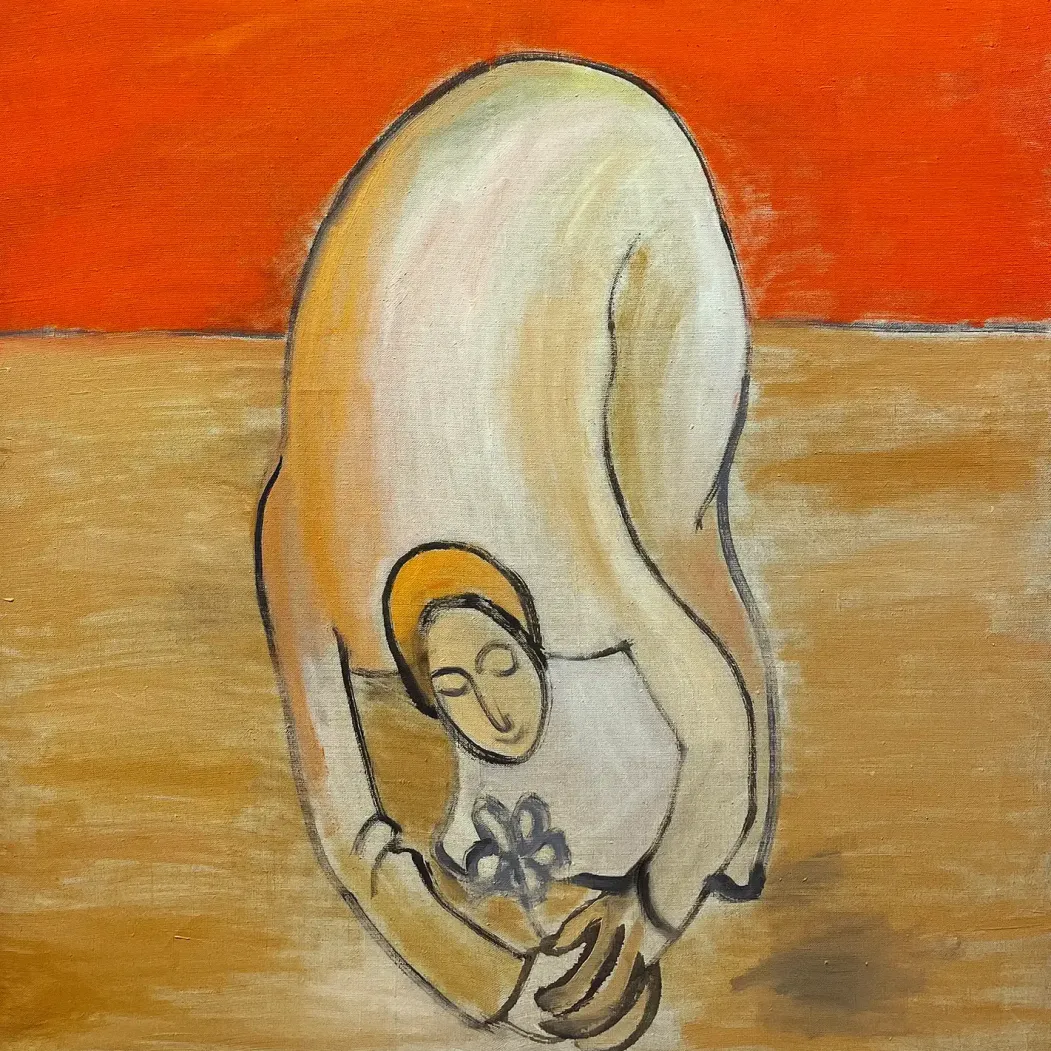 Геннадий Устюгов -- Я вырастила цветок, 2008 (холст, масло)