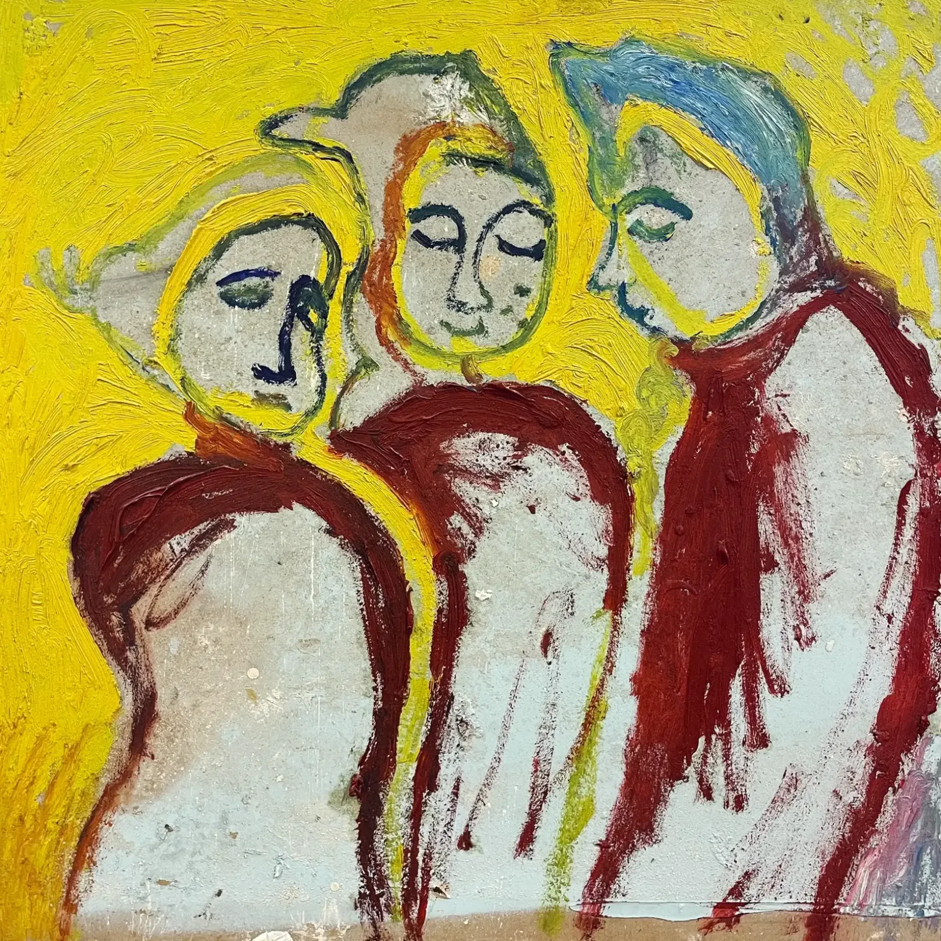 Геннадий Устюгов -- три монаха, 2005 (холст, масло)