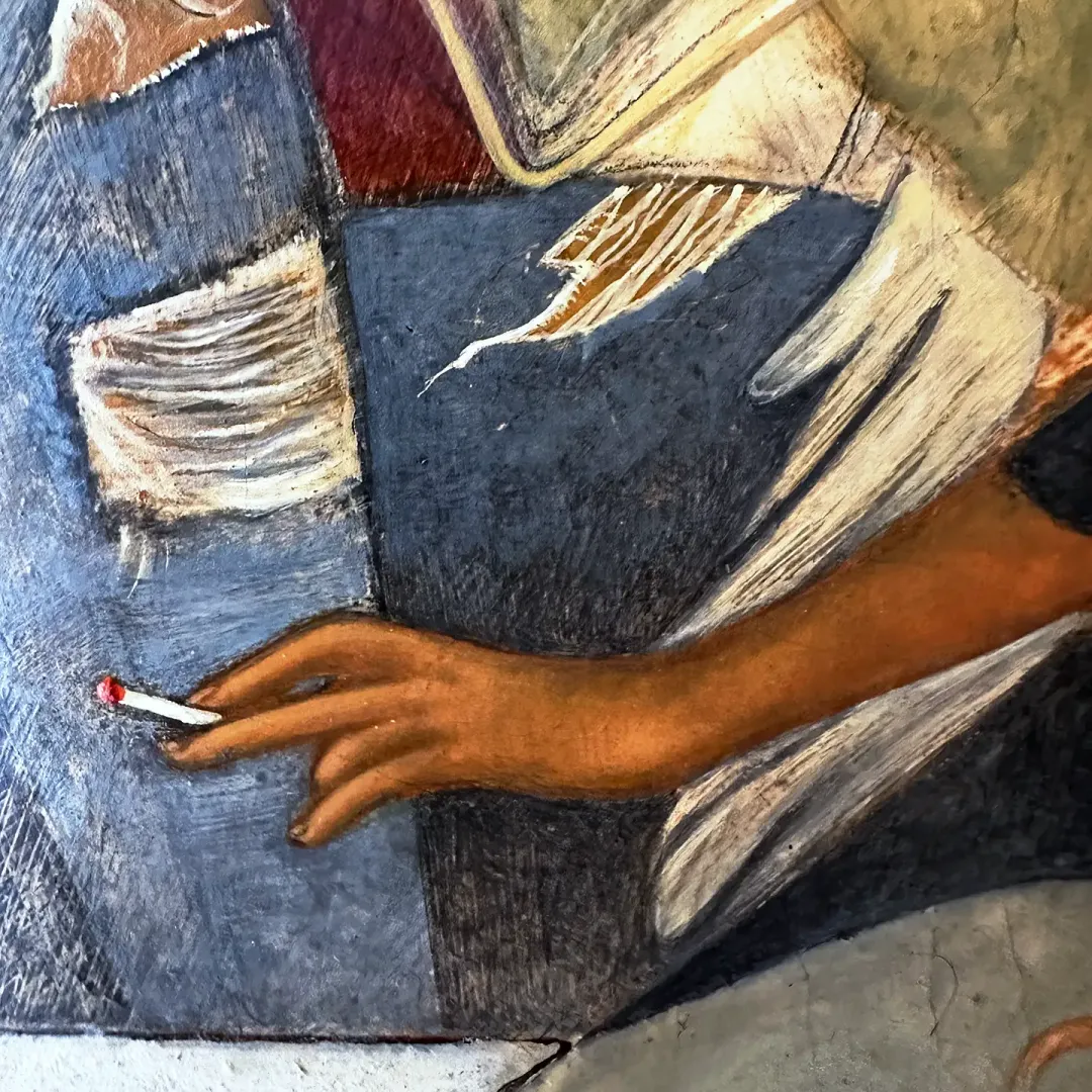 Герасим Антарин — Без названия, фрагмент (темпера и масло на дереве)