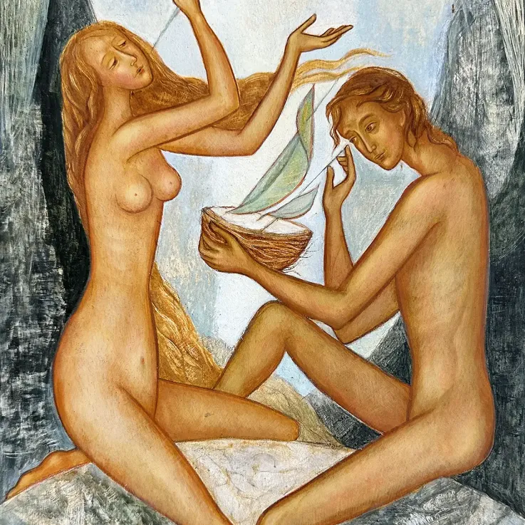 Герасим Антарин — Альфа и Омега, триптих, фрагмент (темпера и масло на дереве)