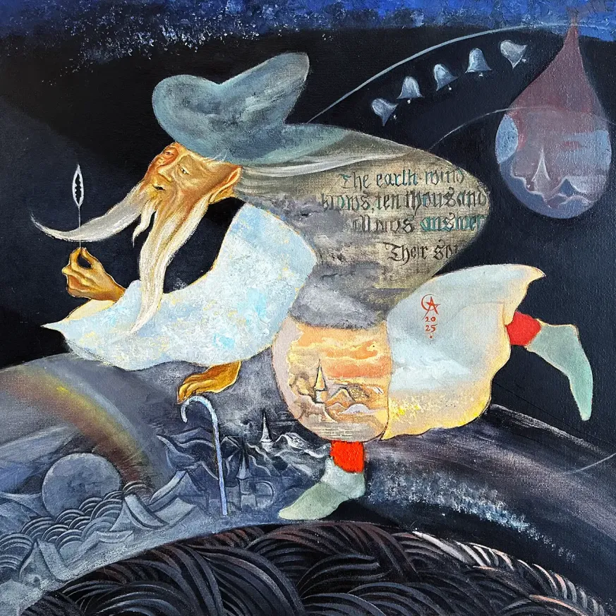 Герасим Антарин — На исходе времени (масло и темпера по дереву)