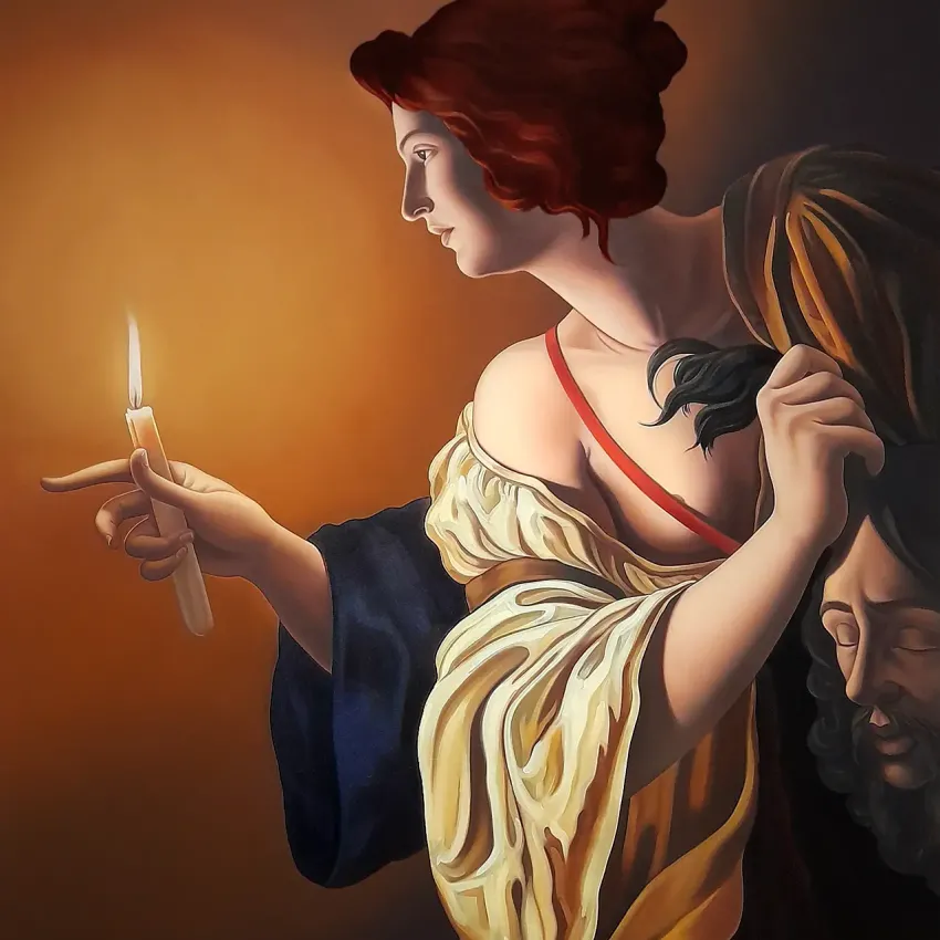 Джесси Мокрин — Ее рукой, 2025 (холст, масло)