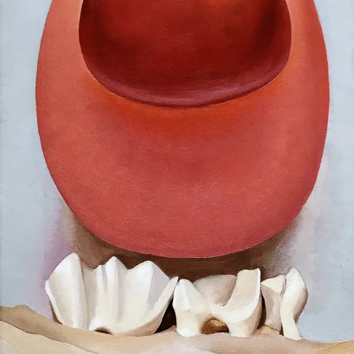 Джорджия О’Киф — Красные и розовые камни и зубы, 1938 (холст, масло)