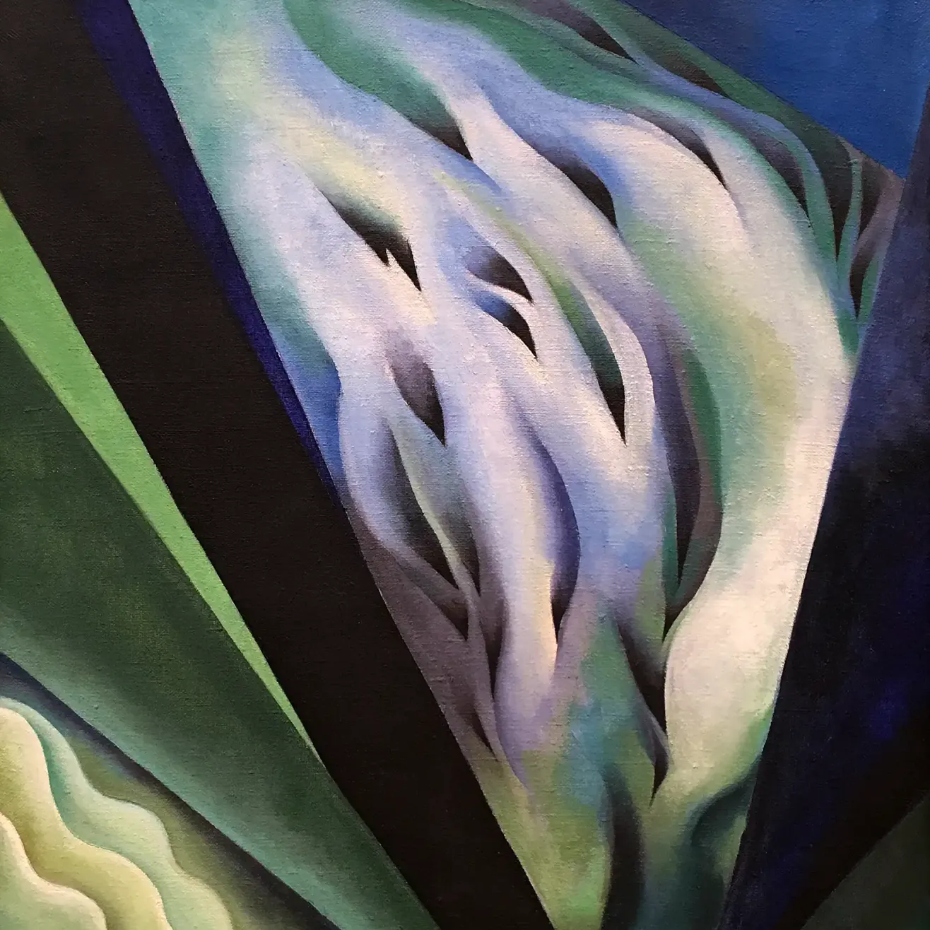 Джорджия О’Киф — Синяя и зелёная музыка, 1921 (холст, масло)