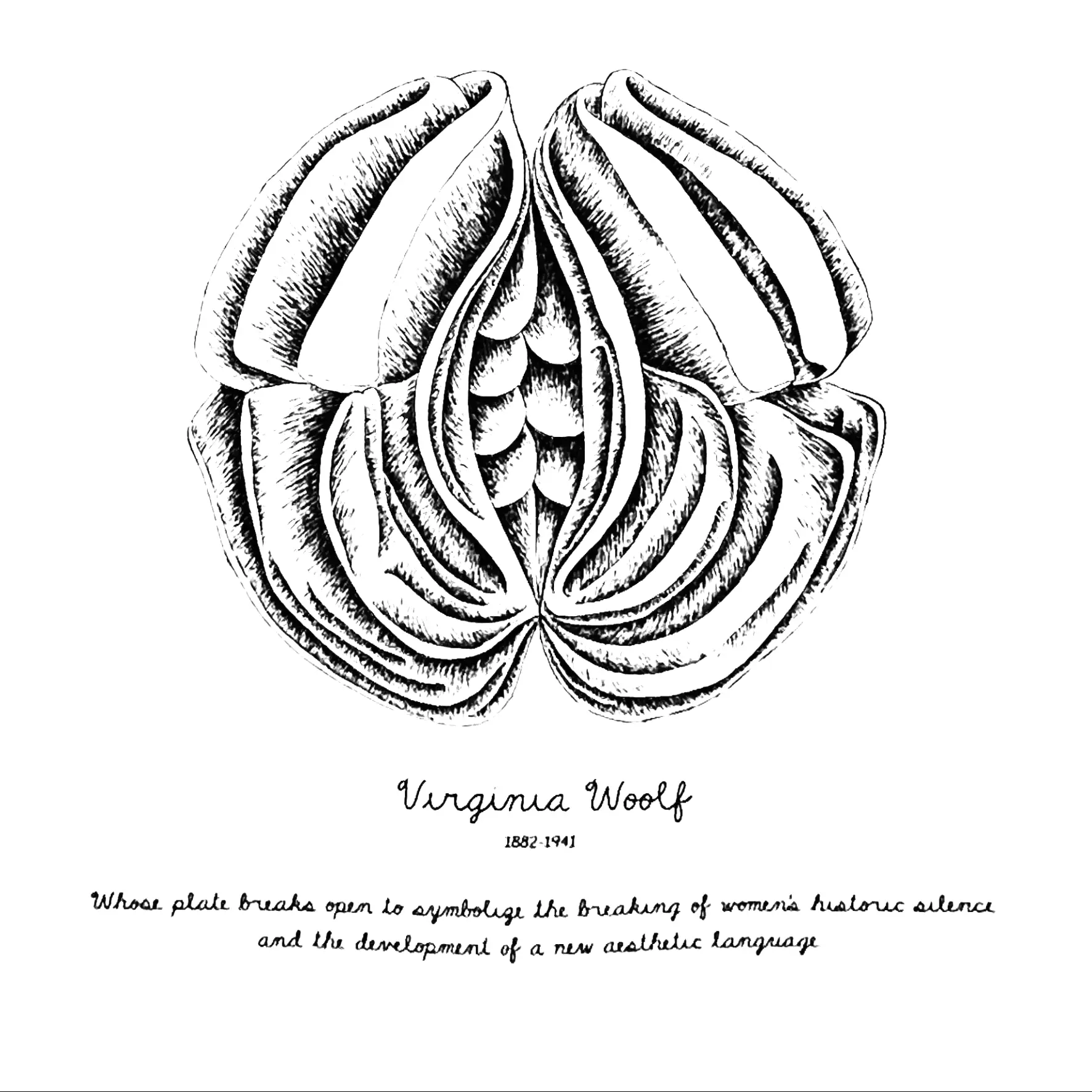 «The Dinner Party» (из серии: «Обед») 1974–1979(рисунок на бумаге_2)