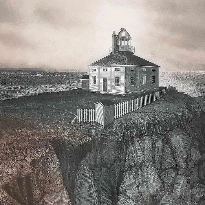 Дэвид Блэквуд — Мыс Спир, Ньюфаундленд, 1983 (офорт и акватинта на бумаге)