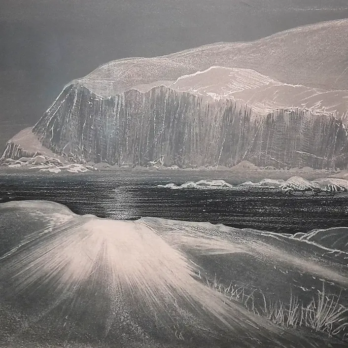 Дэвид Блэквуд — Январский визит домой, 1975 (акватинта на бумаге)