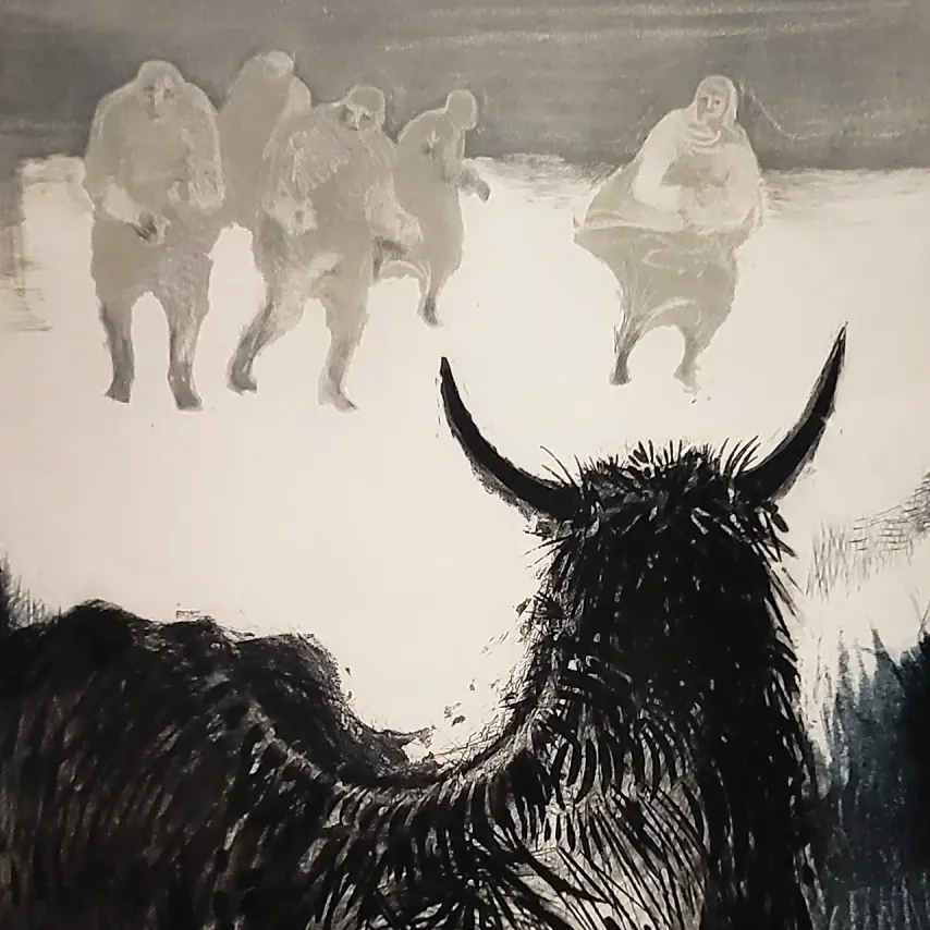 Дэвид Блэквуд — (офорт, акватинта и сухая игла на бумаге)