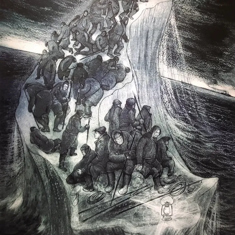 Дэвид Блэквуд —Пропавшие, 1970-2021 (графит и цветной карандаш на бумаге)