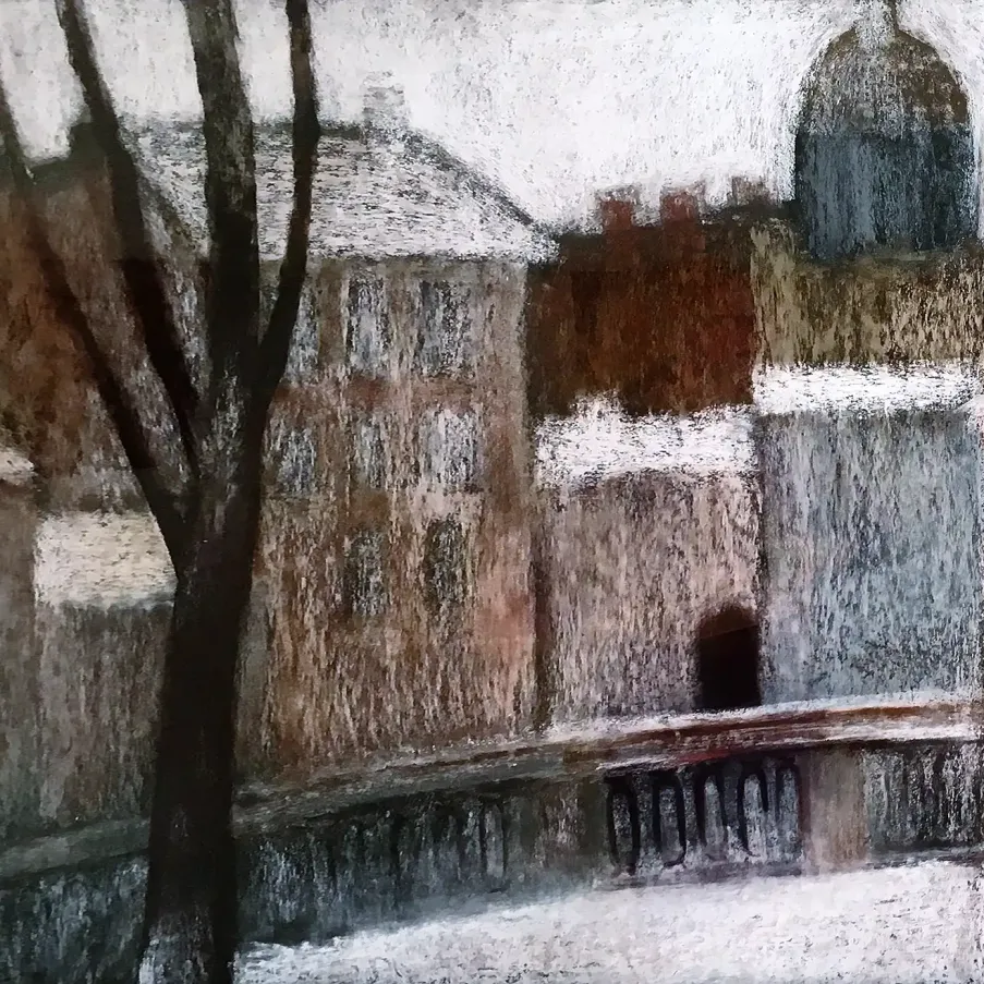 Екатерина Посецельская — Зима, 2013 (бумага, пастель)