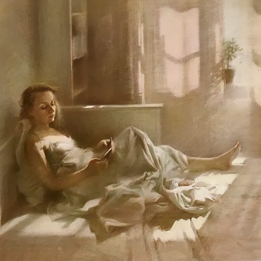 Елена Прудникова — Утро выходного дня 2017 (бумага, пастель)