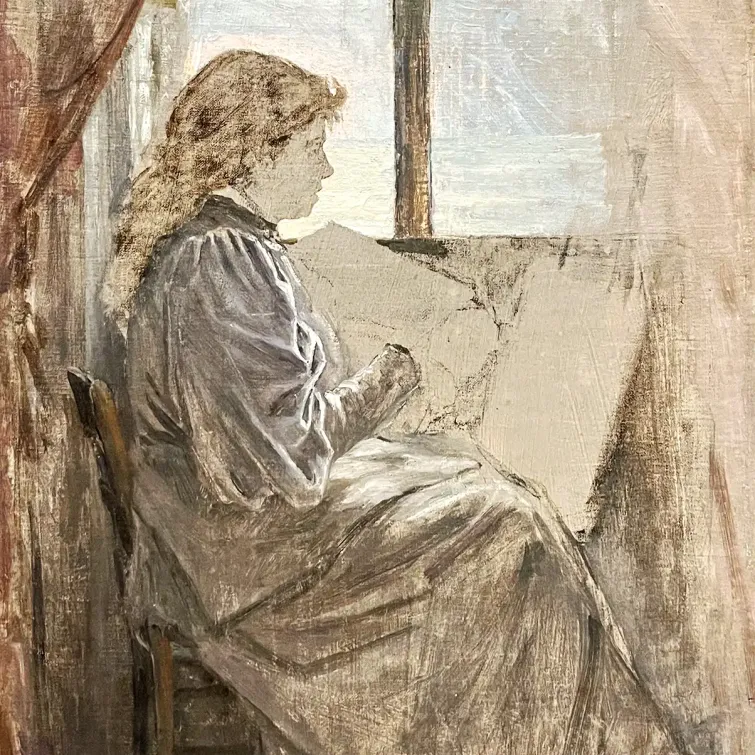 Ева Гонзалес — Жанна у мольберта, 1875