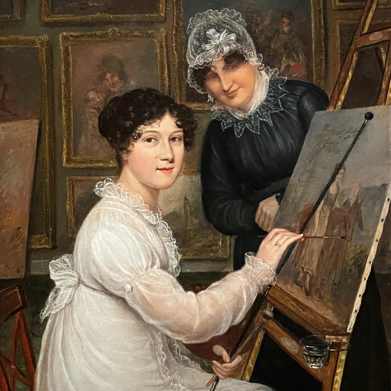 Ролинда Шарплз— Художница и её мать, 1816 (масло, дерево)