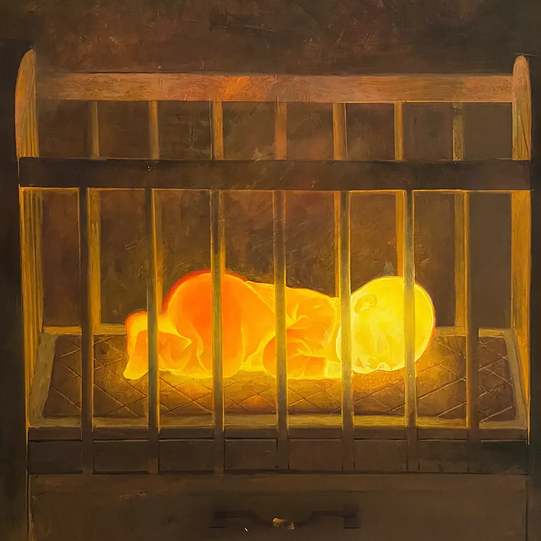 Иван Покидышев — Ночная поэма, фрагмент, 2024 (холст, темпера)