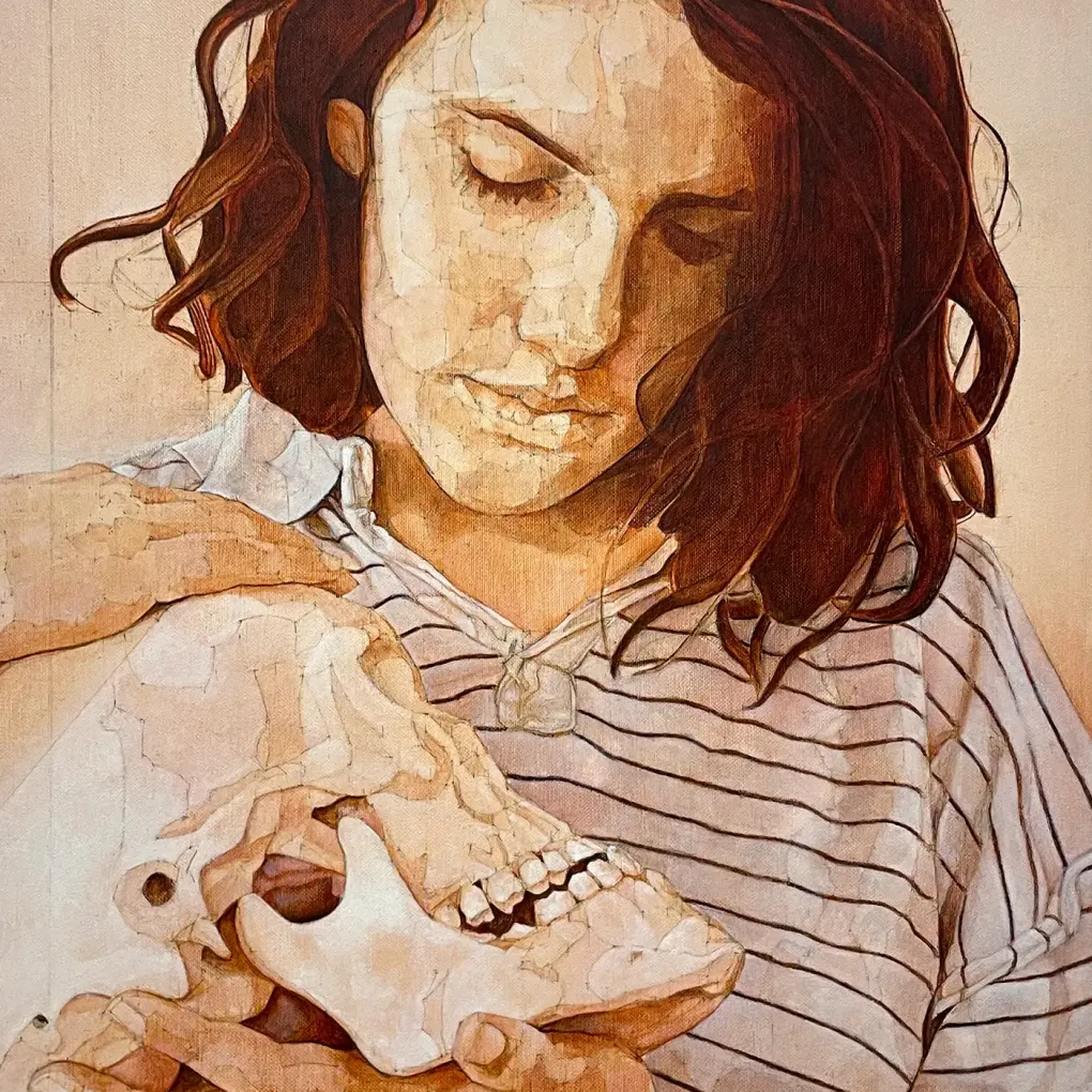 Йосси Марк — Тихий диалог, 2019 (карандаш, акрил и масло по холсту, натянутому на дерево)