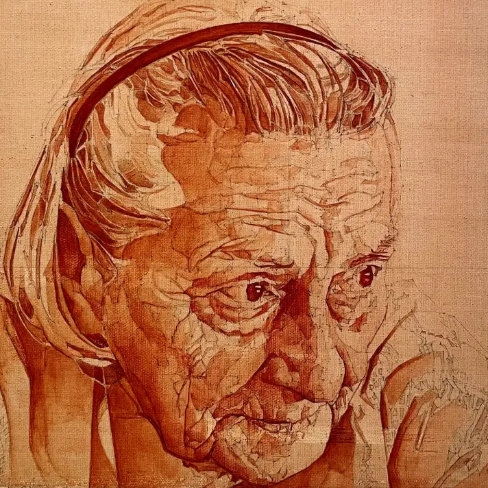 Йосси Марк — Фрагмент 2, 2022 (карандаш, масло и акрил по холсту, натянутом на деревянную основу)