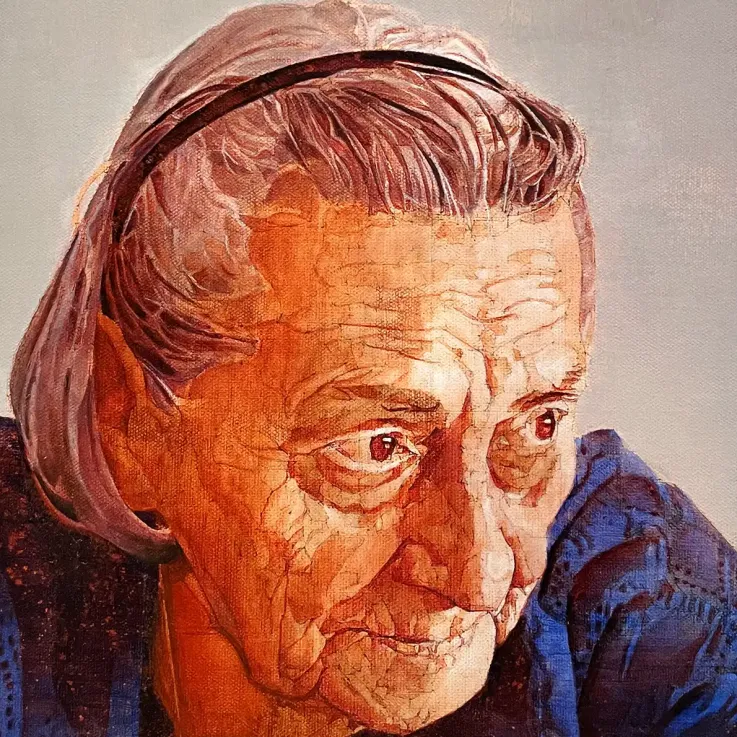 Йосси Марк — Фрагмент 4, 2022 (карандаш, масло и акрил по холсту, натянутом на деревянную основу)