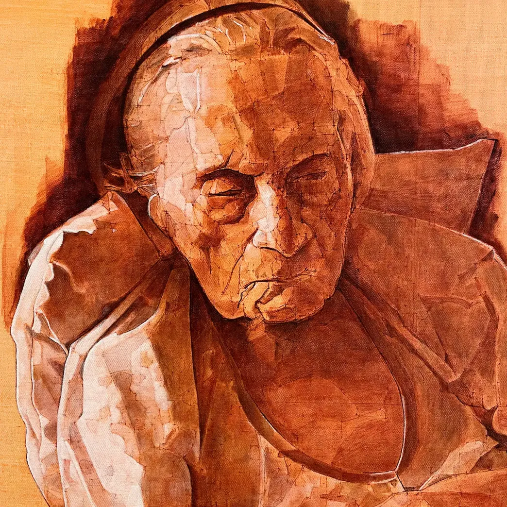 Йосси Марк— Эпилог 2, фрагмент, 2022 (карандаш, масло и акрил по холсту, натянутом на деревянную основу)