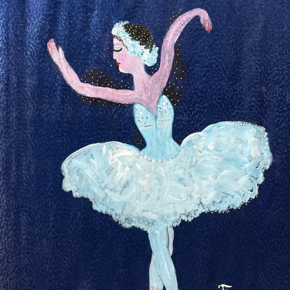 Катя Медведева — Прима, 2002 (холст, масло, блестки)