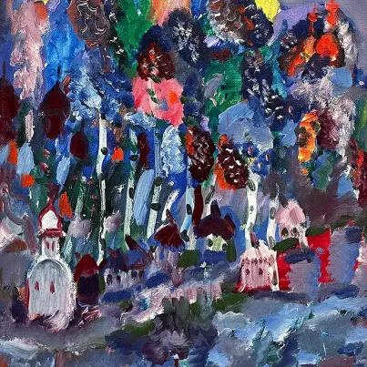 Катя Медведева — Старая ладога, 1988 (холст, масло)